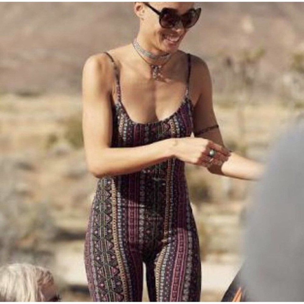 H&M Coachella Jumpsuit Skinny Spaghetti Strap